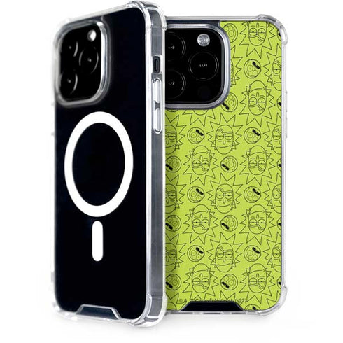 Adult Swim Rick and Morty Rick and Morty All Over Print iPhone 15 Pro MagSafe Case
